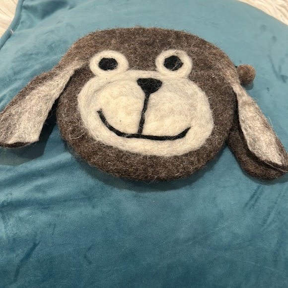 Artisan Handcrafted Felt Wool “Puppy” zipped bag, NWOT - Made in Nepal - Picture 3 of 10